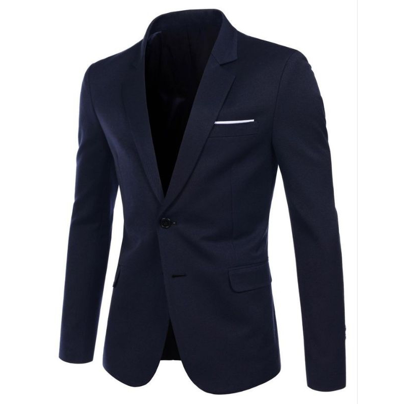 Jas Blazer Pria Warna Navy Blue