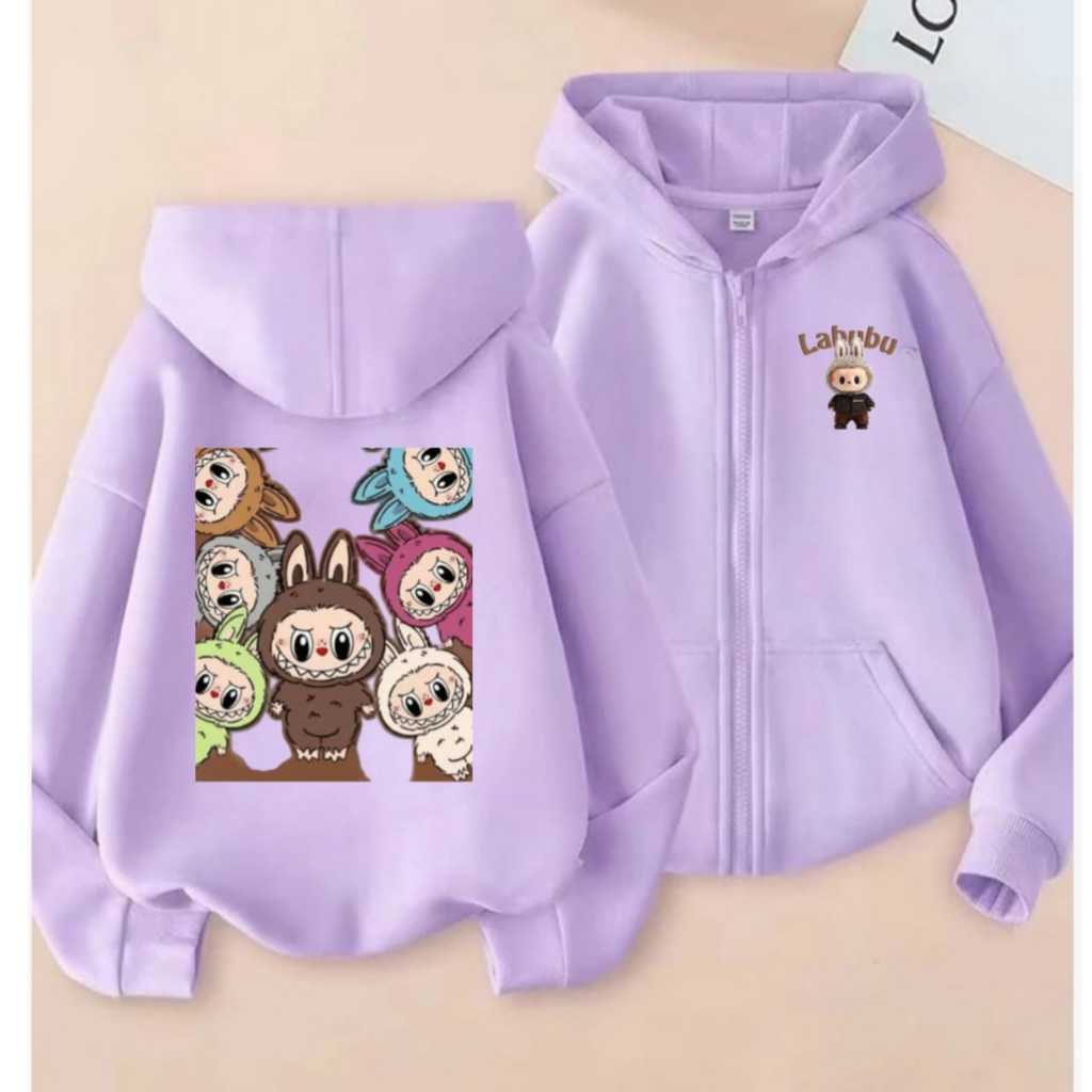 LABUBU HAVE A GOOD TIME HODIE JAKET ANAK