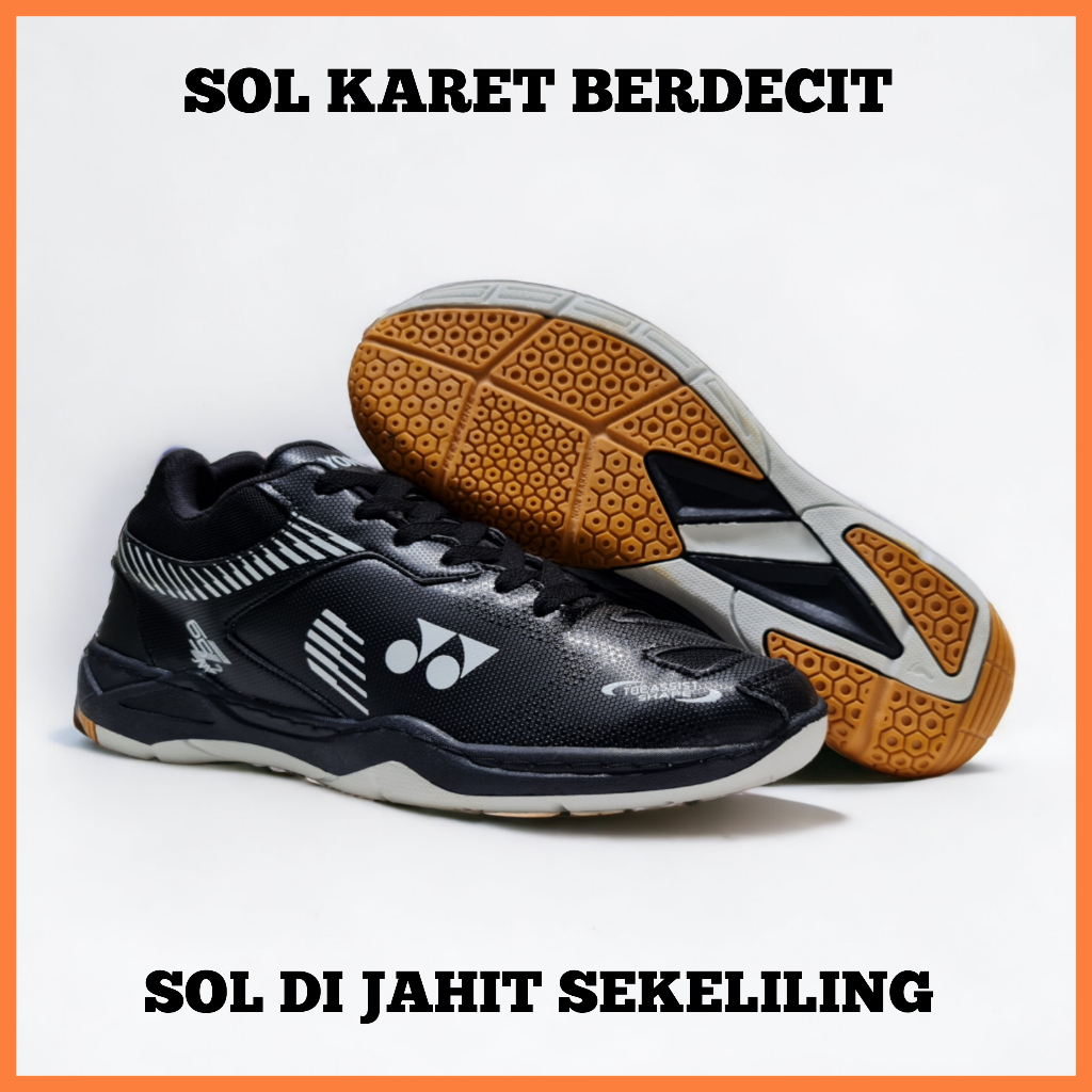 Hot Deals Sepatu Badminton Pria Wanita Sol Karet Berdecit Anti Slip / Sepatu Olah Raga Bulu Tangkis