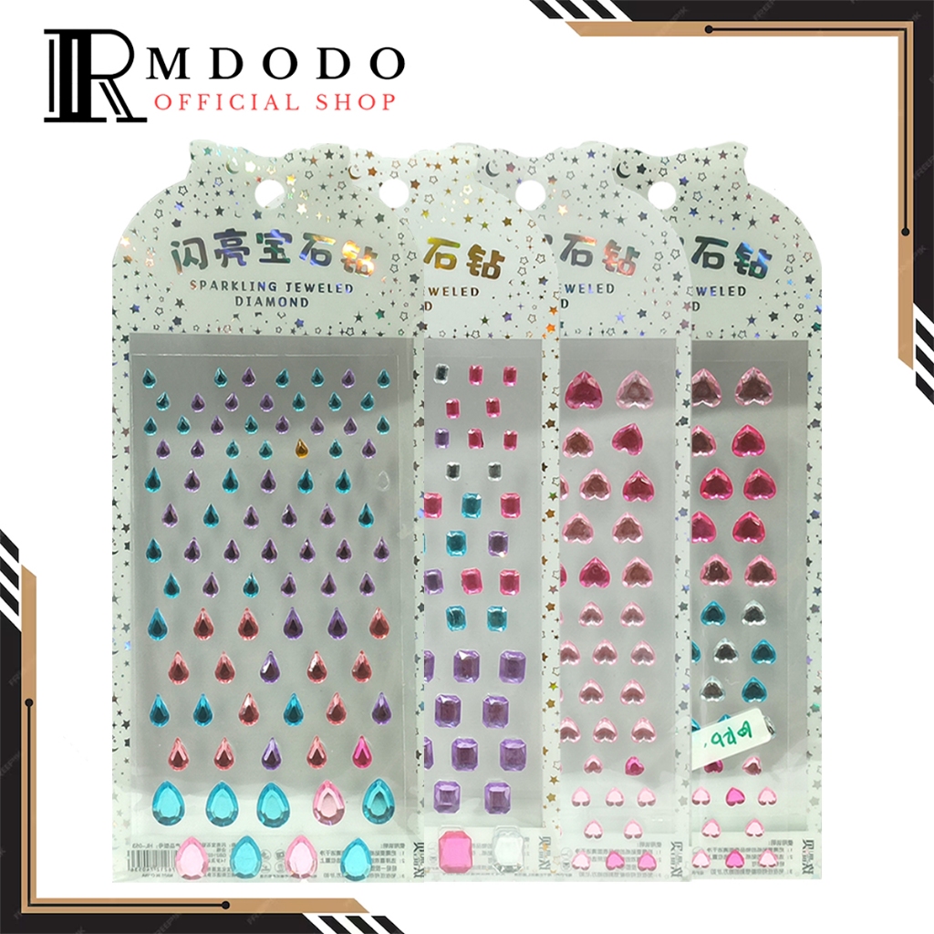 

Rmdodo - Stiker Manik Jewel Diamond 3D [1 lembar] / Sticker Crystal Dekor Timbul DIY HL-053