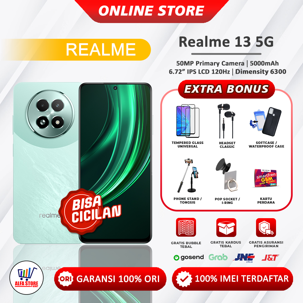 Realme 13 5G RAM 12/256GB realme 13 4G ram 8/256gb realme13 4G ram 8/128gb Garansi Resmi