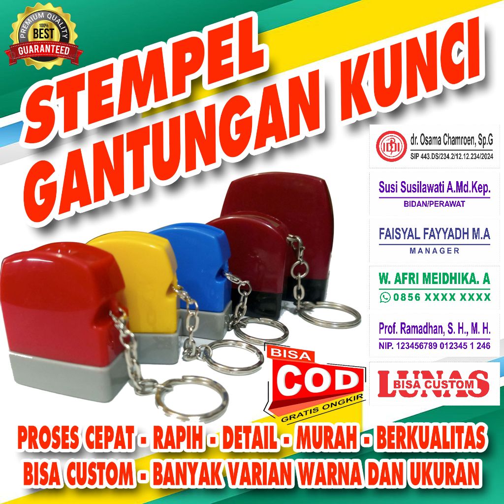 

STEMPEL NAMA | DOKTER | BIDAN | PERAWAT | JABATAN | NIP | NIK | SIP | NOMOR HP DLL