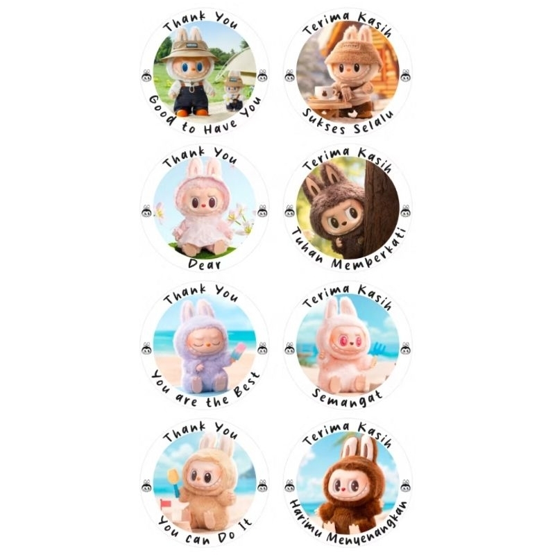 

Sticker Thank You Gambar Kartun Labubu Stiker Labubu Segel Souvenir 2,5cm 500 sticker