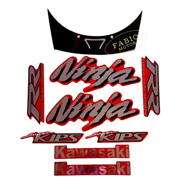 Stiker Kawasaki ninja rr old 2007 2008 merah maroon