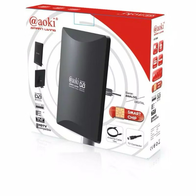 Antena Tv digital Aoki AT-3000 / Antena Tv Outdoor - Indoor / Antena Tv Aoki AT 3000 Digital Luar & 