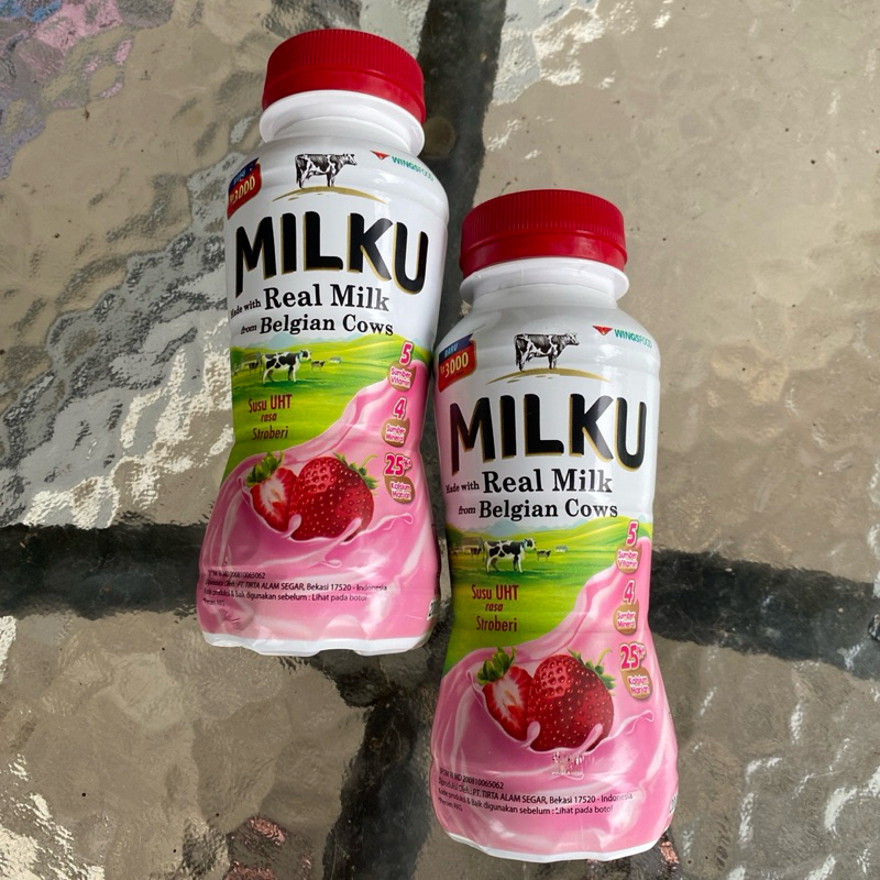 

Susu milku rasa strawberry kemasan 200 ml