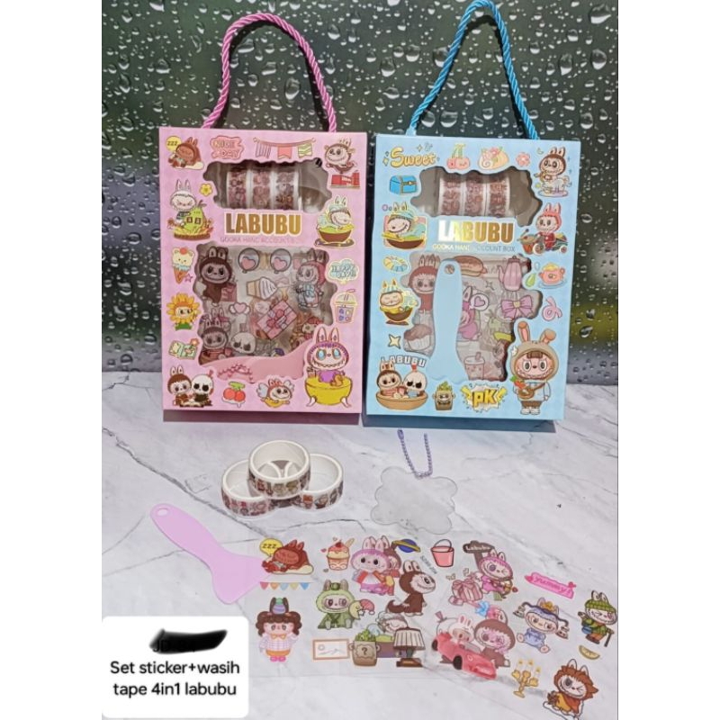 

washitape dan stiker Labubu