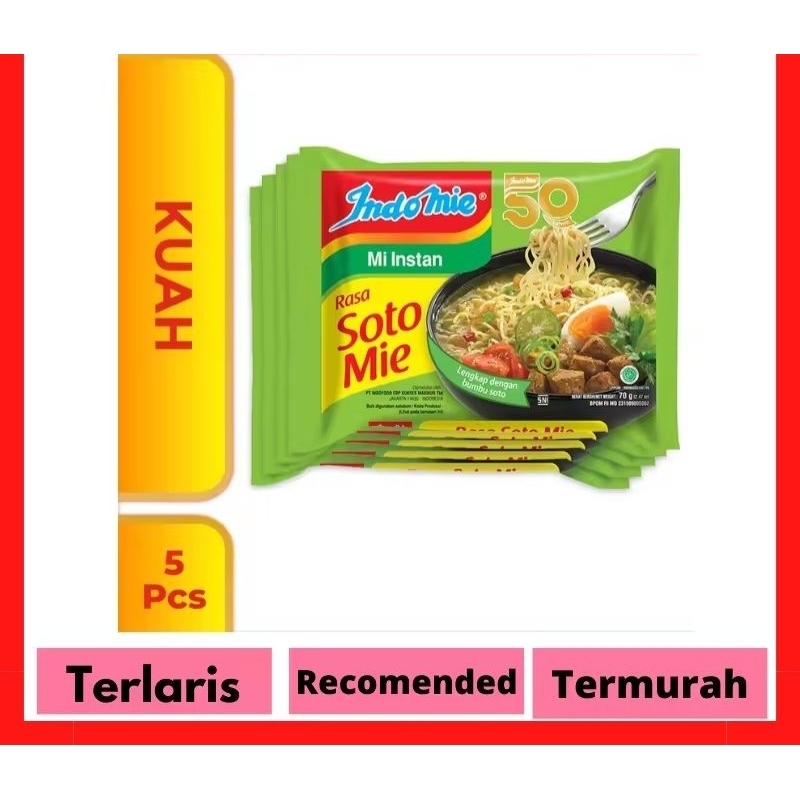 

Indomie kuah soto DAPAT 5 PCS