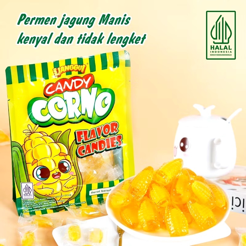 

[HALAL] LIANGGUI PERMEN JELLY KUPAS RASA JAGUNG CANDY CORN 108 GR