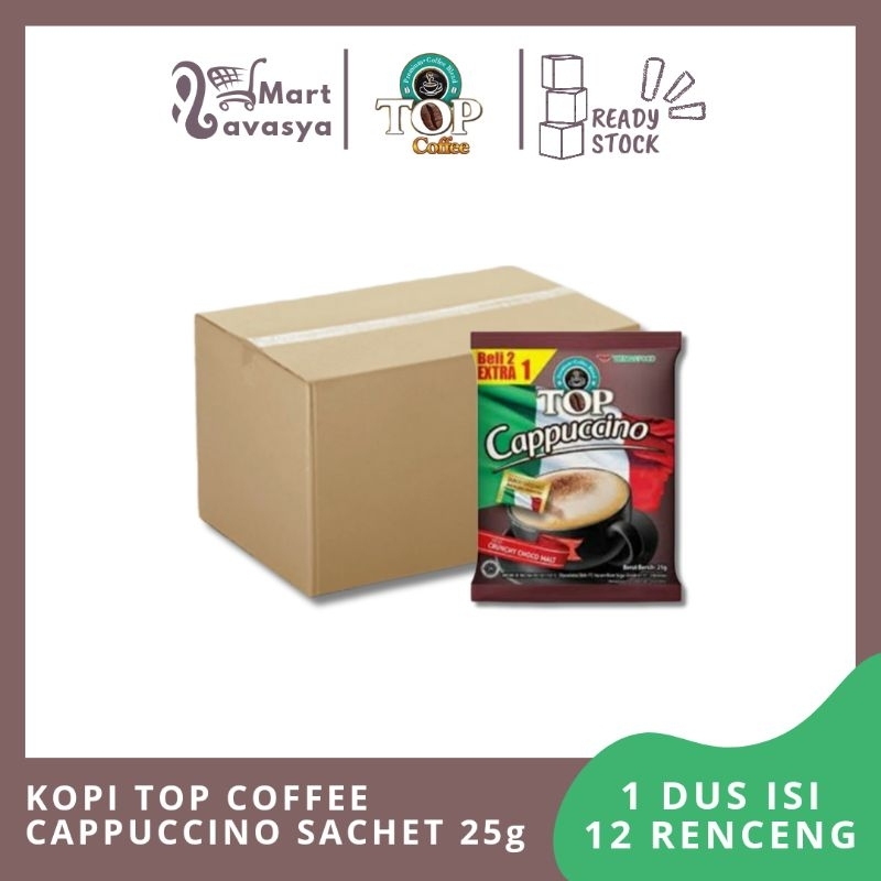 

KOPI TOP COFFE CAPPUCCINO SACHET 25g - 1 DUS ISI 12 RENCENG - KOTA BANDUNG - LAVASYA MART