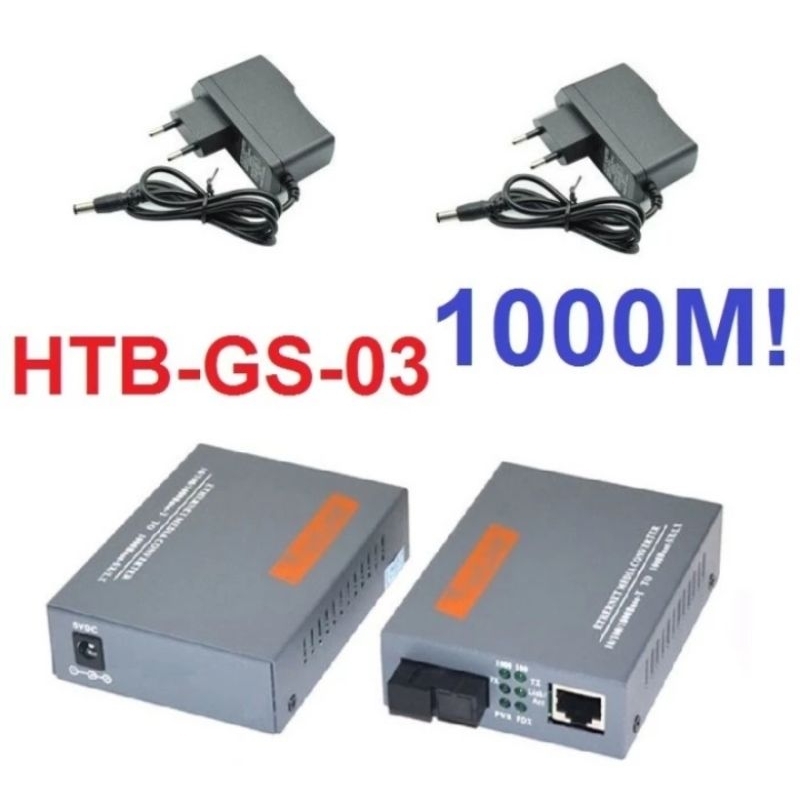 Fiber Optic Media Converter HTB-GS-03 A+B Optic Netlink HTB GS 03 Gigabit