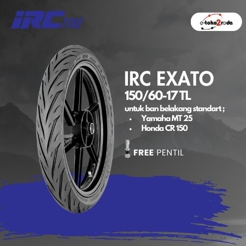 BAN IRC TUBELESS EXATO NR88 150/60 RING 17