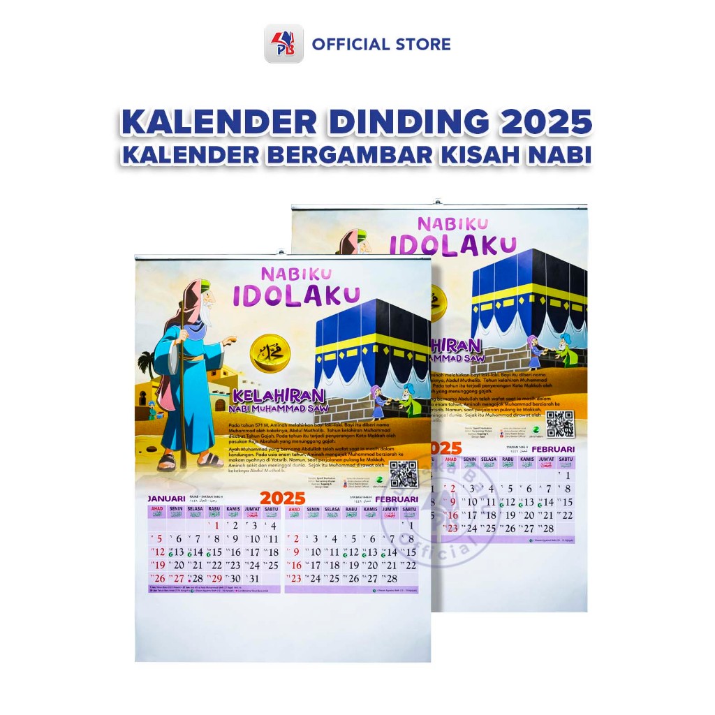 

Kalender 2025 Tema Nabiku Idolaku Ukuran 38x54cm Full Color / PT BESTARI BUANA MURNI - BTR