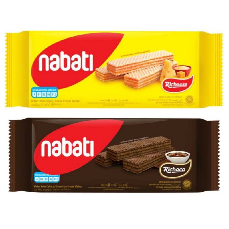 

Richeese nabati Wafer Krim Keju chocolate 110g