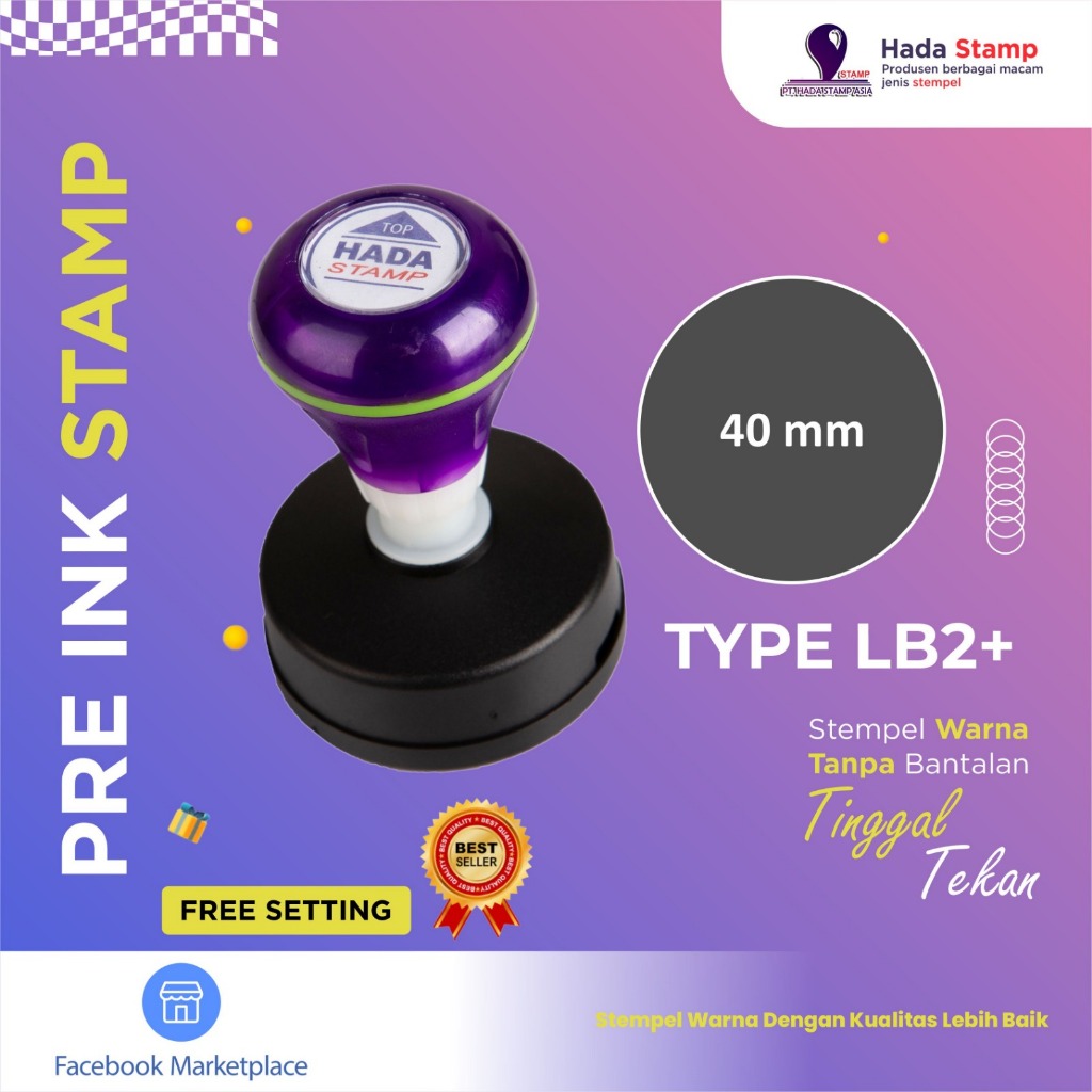 

Gramedia Bengkulu - Hada Stamp (Stempel LB2+ Ukuran Diameter 40 MM)