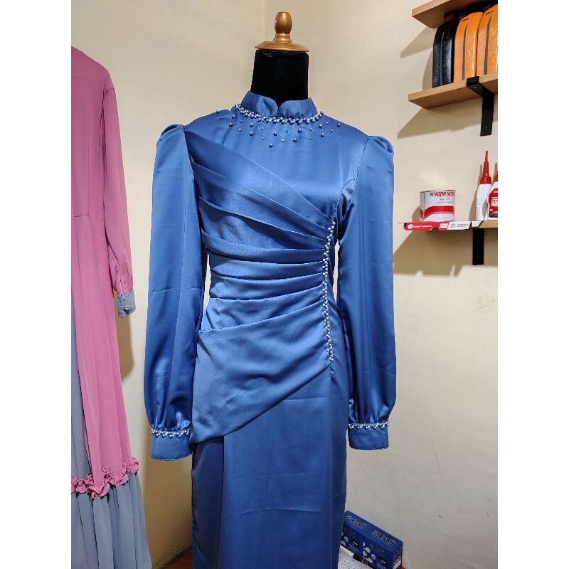 Syifana dress kondangan / gaun pesta simple elegan