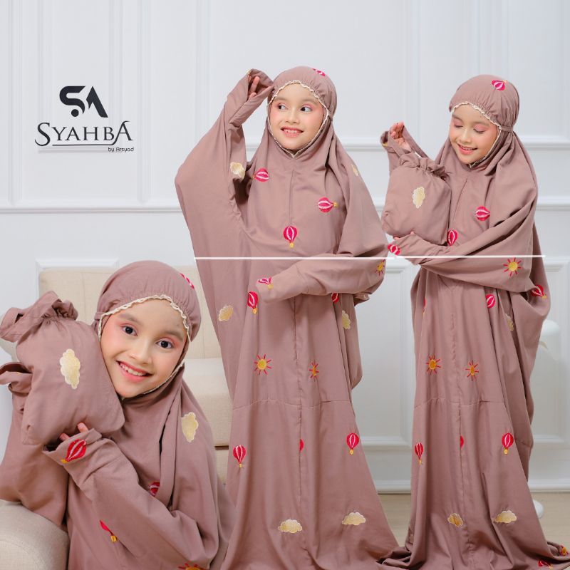 Mukena Terusan BALON Awan Matahari Anak SD Remaja | Syahba