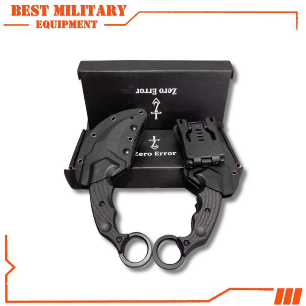 TERBARU Zerro Error Cerambit Kydex Karambit Survival Kit Hitam