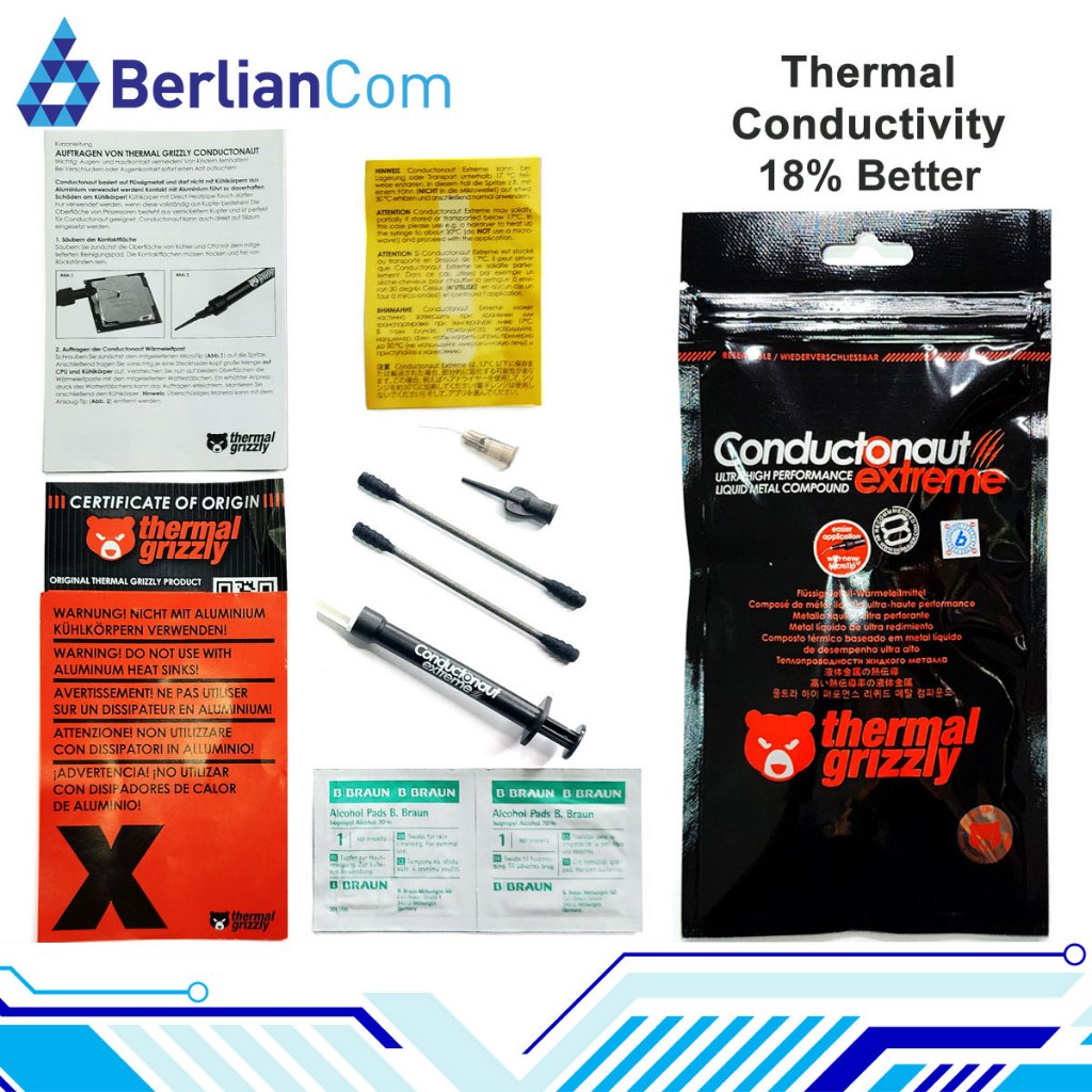 THERMAL GRIZZLY Conductonaut EXTREME Liquid Metal 1 Gram