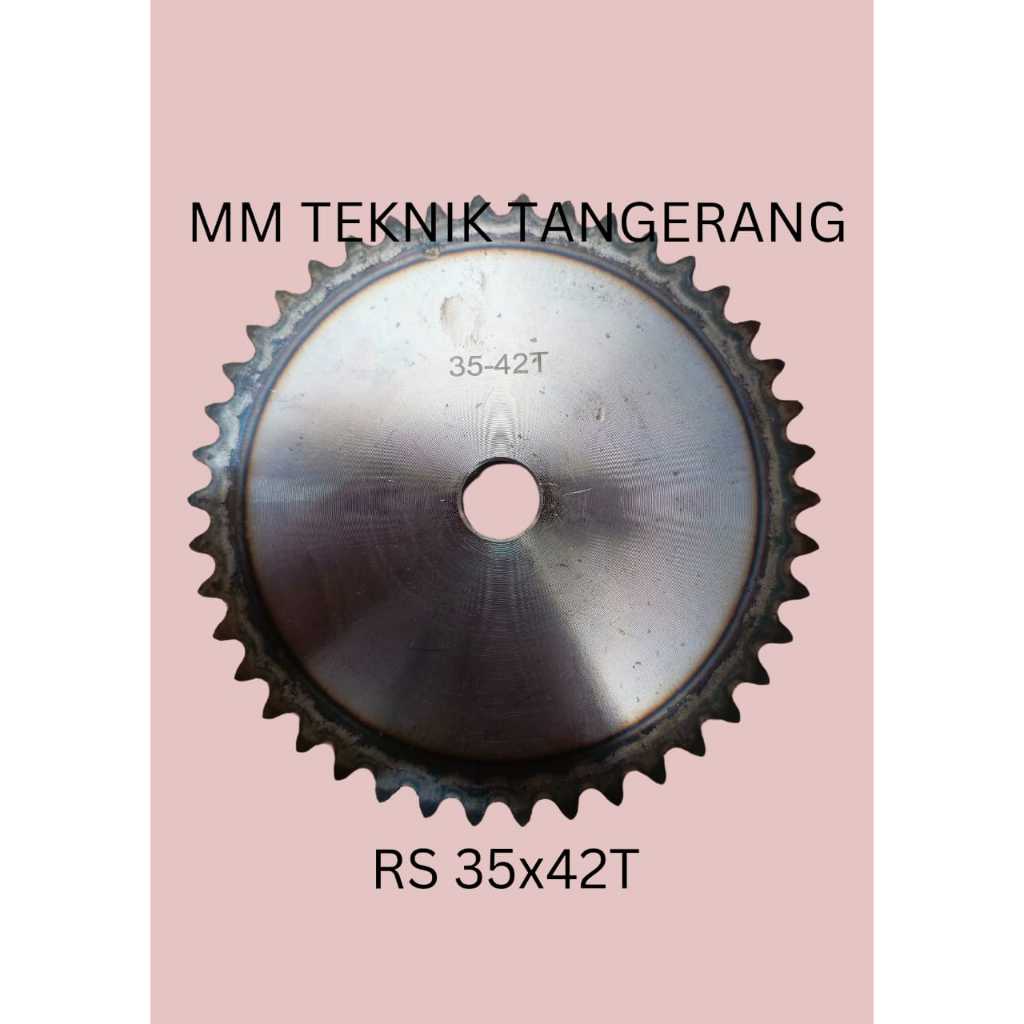 Sprocket RS 35 x 42 T Gear Rantai Single Gir gigi Z 42T RS35 -1 35Z42 35X42T 35-1 tipe B Sproket spr