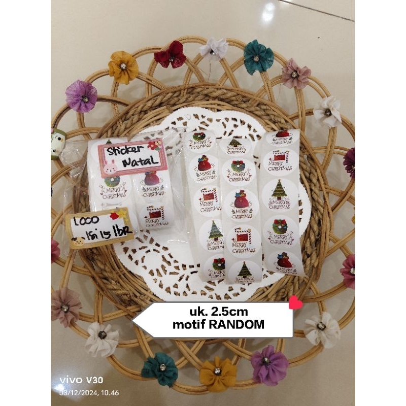 

Sticker bulat NATAL IDUL FITRI IMLEK DIAMET 2.5CM