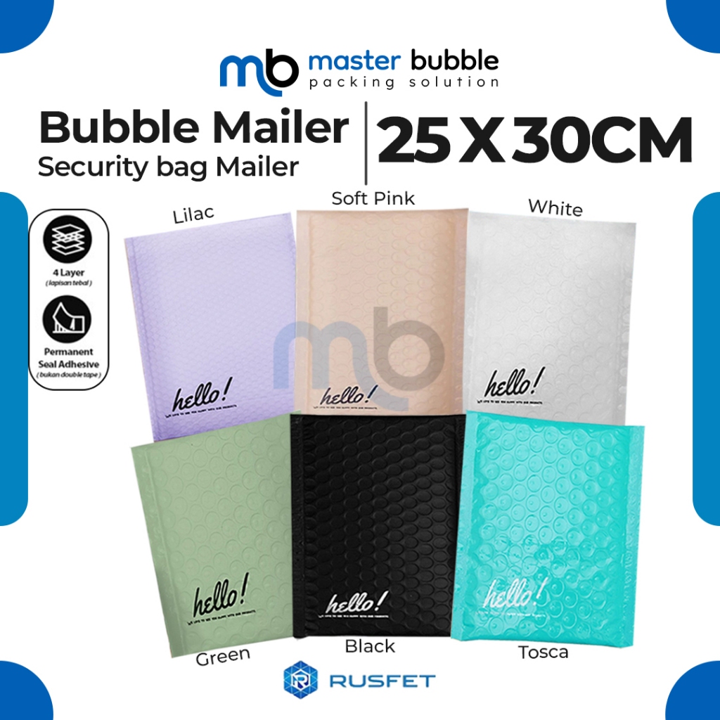 

Amplop Envelope Bubble Mailer Varian 25 X 30 cm / Security Bag Mailer Rusfet Harga Ecer Satuan