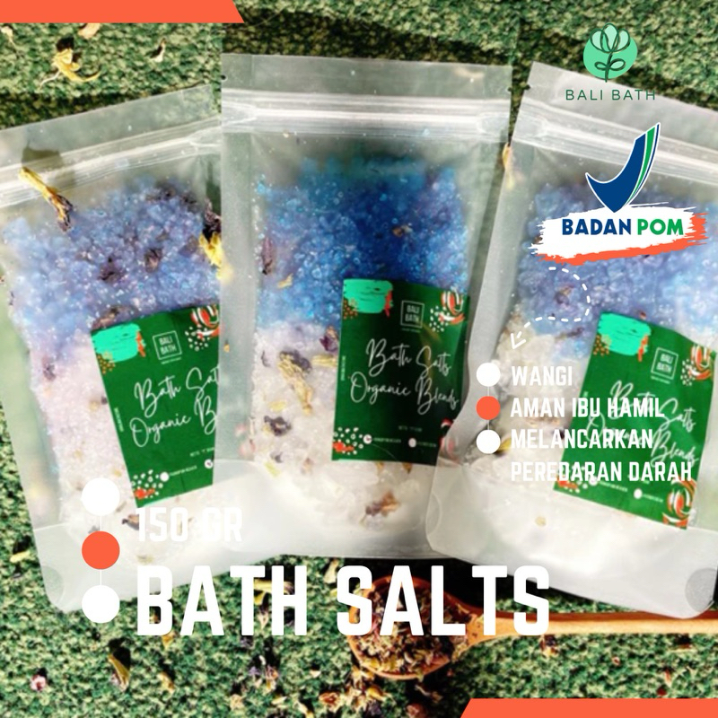 BaliBath 150gr BpOM BathSalt Garam Mandi dengan Campuran Bunga Kering - Garam Mandi Relaksasi untuk 