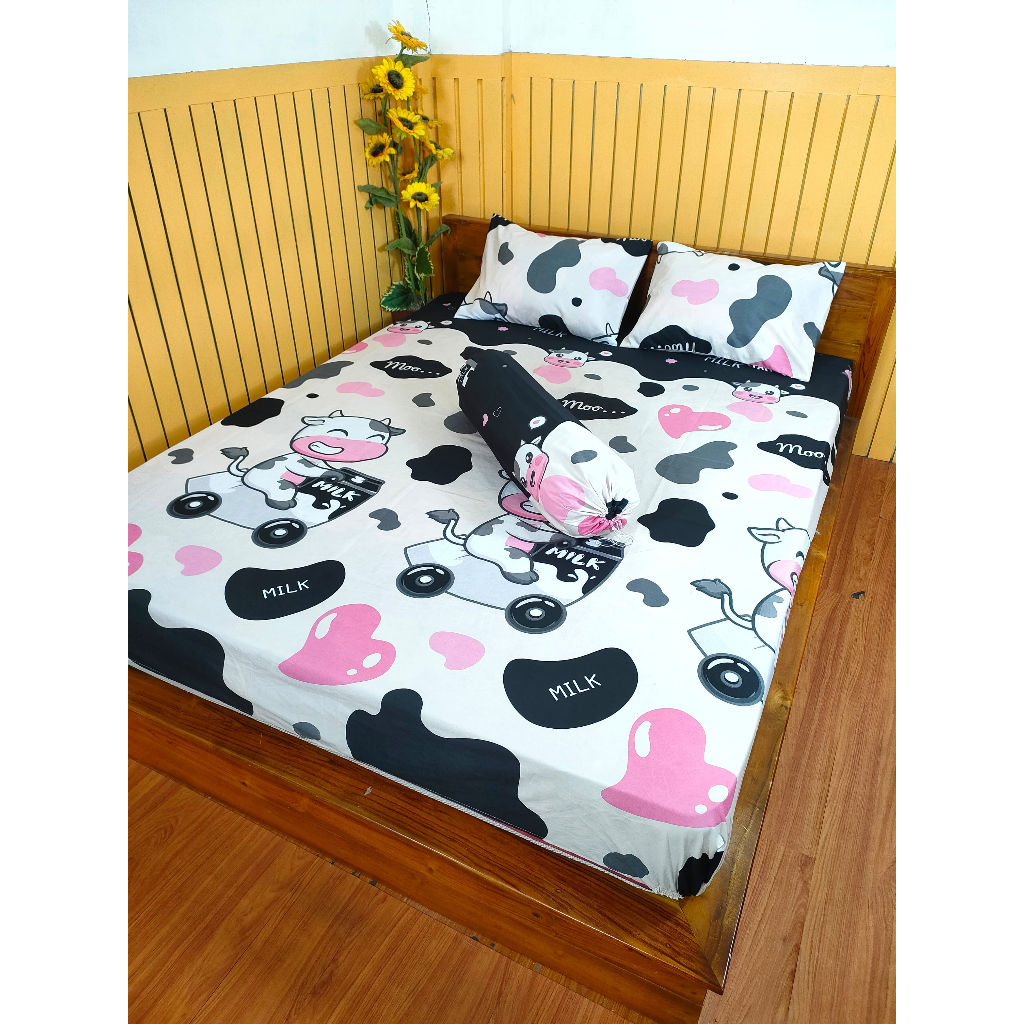 Sprei Fitted Karet Sprei Karakter Jungle Sprei Motif Sapi Murah Sprei Jungle Cow Sprei Motif Sapi Mu