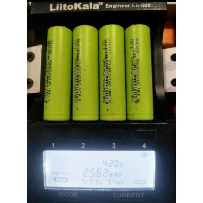High' drain INR 18650 Kapasitas 2500 mAh