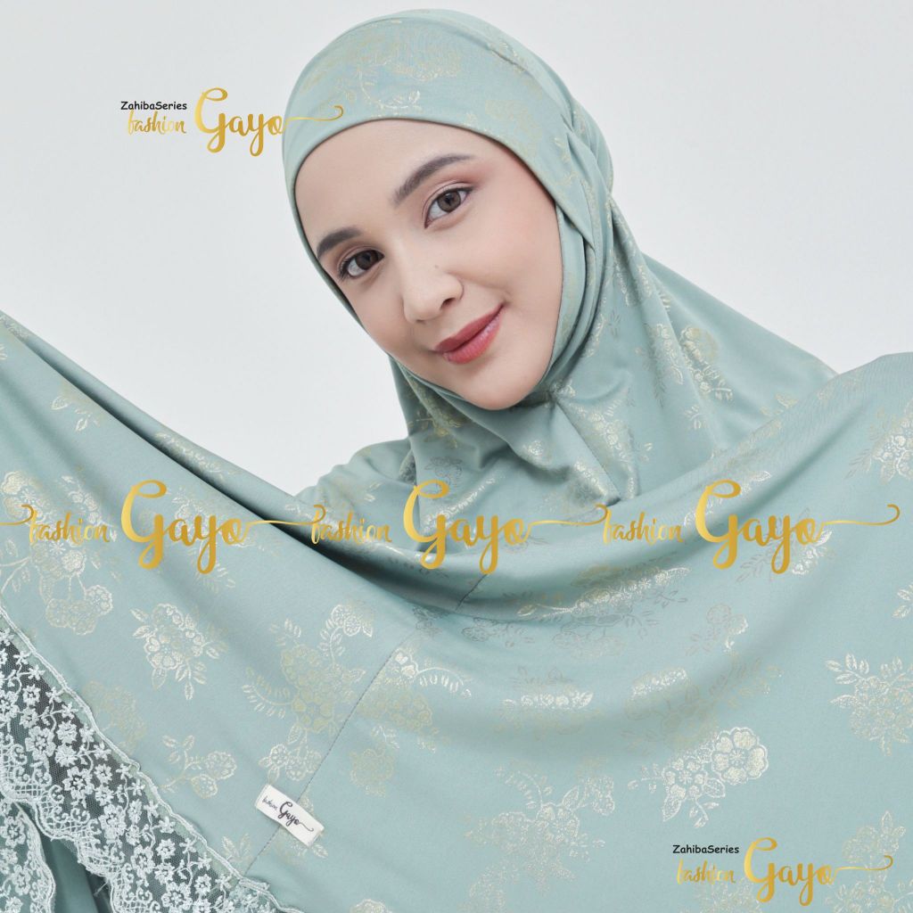 Mukena Fashion GAYO - Zahbia Series - Mukena Dewasa Menutup Dagu | Mukena Renda + Tas Mukena