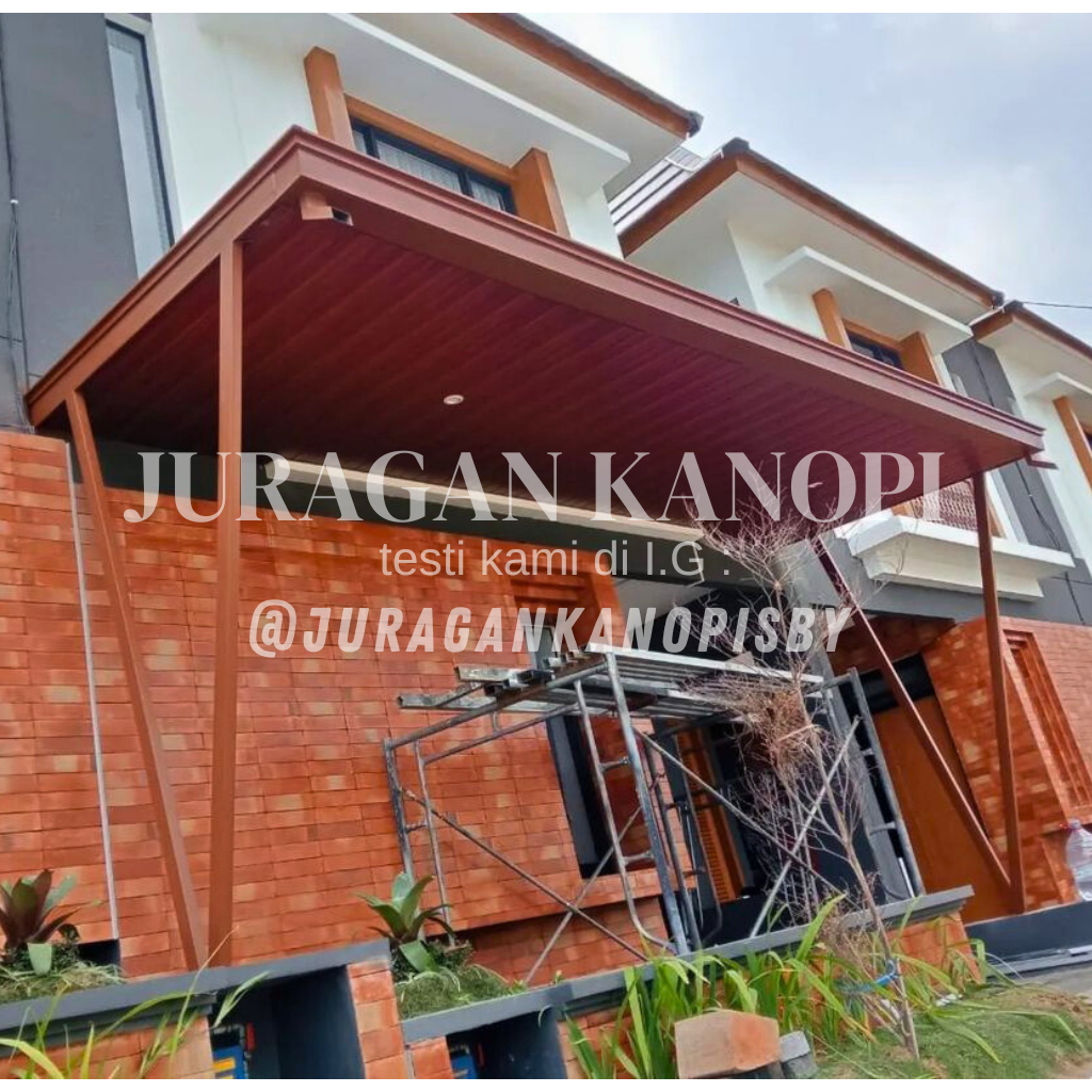 Kanopi plavon atap alderon rs terpasang
