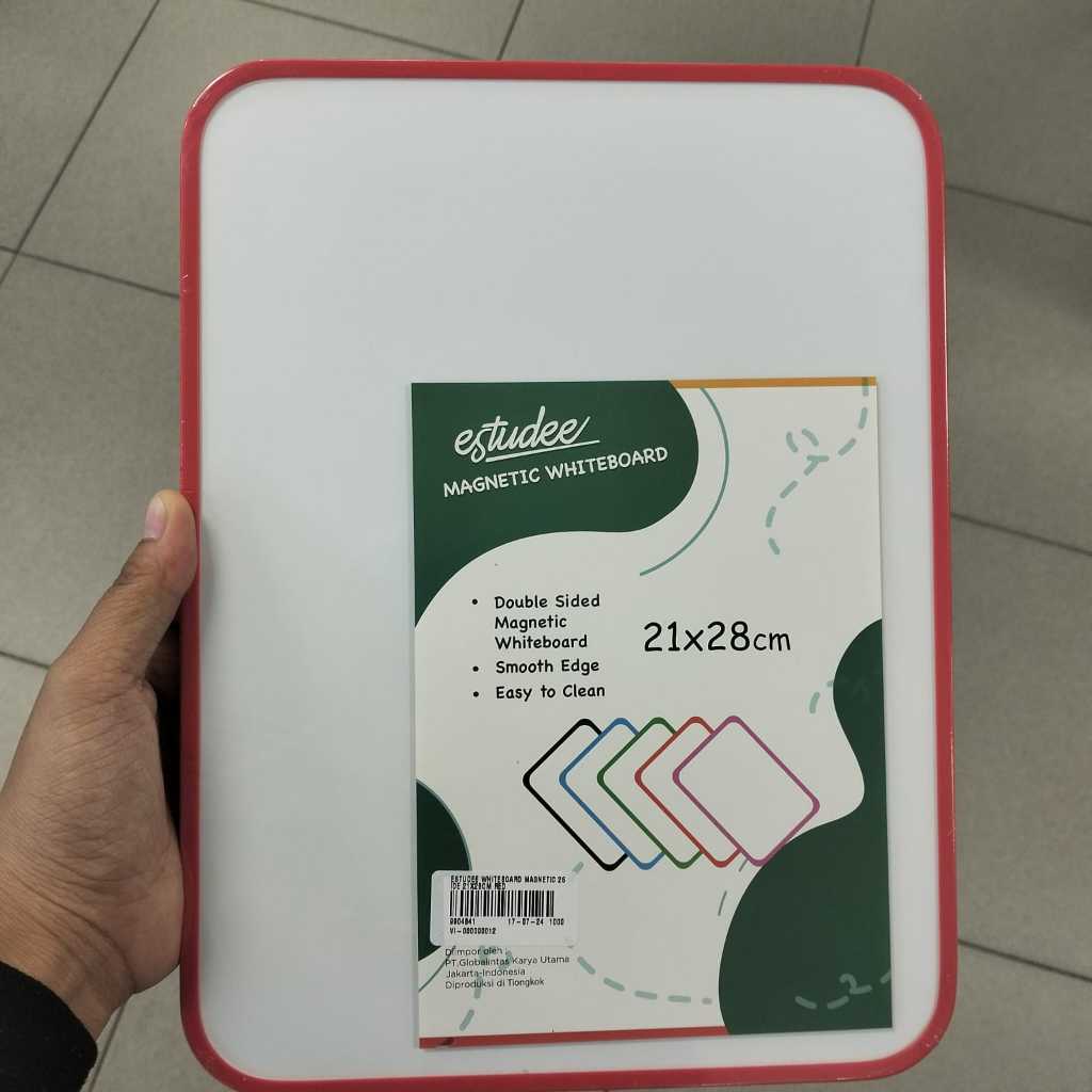 

Gramedia - ESTUDEE WHITEBOARD MAGNETIC 2SIDE 21X28CM RED