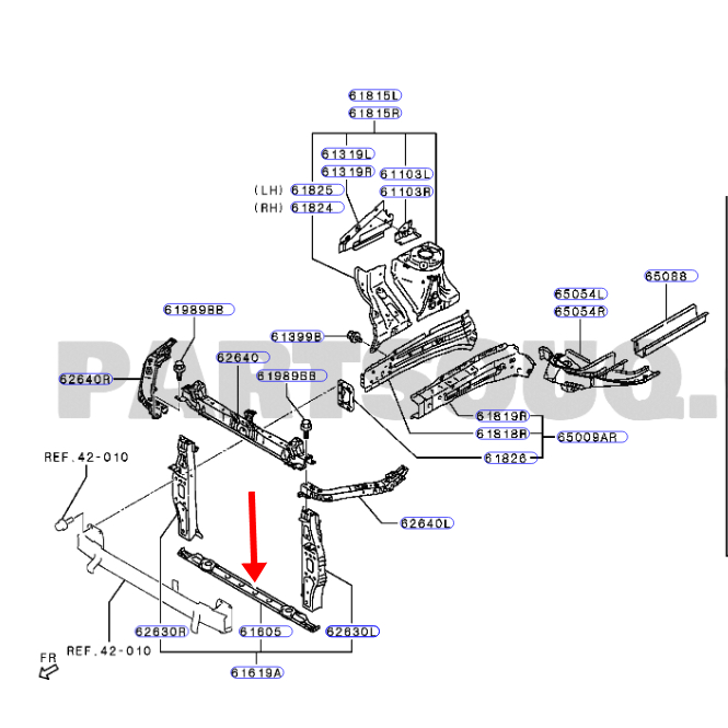 Panel Bullhead Tengah Bawah Asli Mitsubishi New Xpander