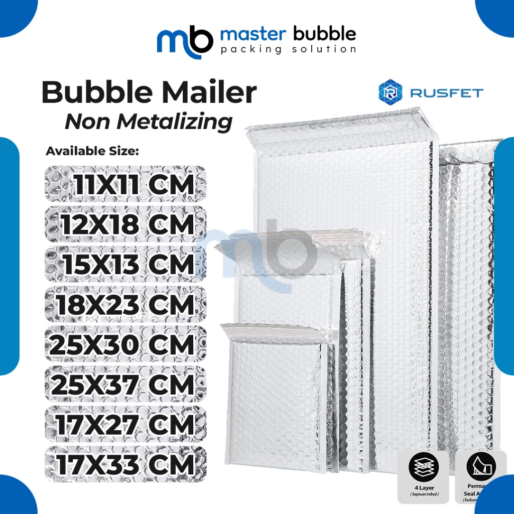 

Amplop Envelope Bubble Mailer Silver Metalizing / Security Bag Mailer Rusfet Harga Ecer Satuan Murah