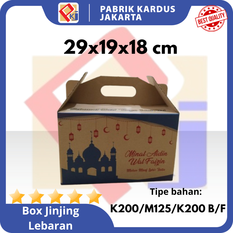 

Gable Box 29x19x18 cm Tenteng /Jinjing/ Kardus/ Karton/Kemasan/Kue Kering