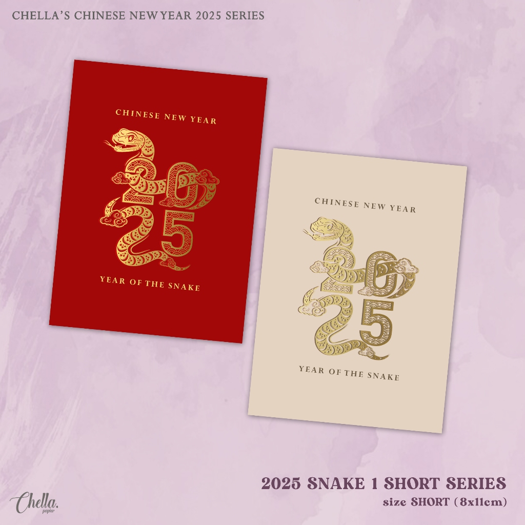 

SNAKE-1 SHORT (CUSTOM ANGPAO IMLEK 2025) BISA TULIS NAMA/LOGO (ISI 6 PCS) SIZE 8x11 cm