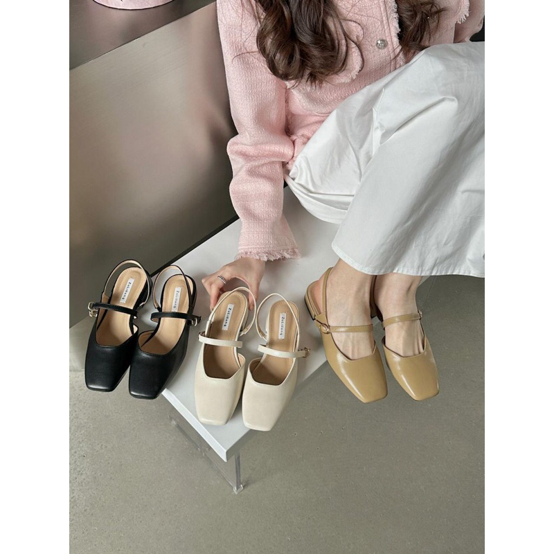 ZULI GZ 3515-2 SEPATU HAK TAHU 3CM TALI TENGAH CASUAL SIMPLE | sendal tali wanita anti slip