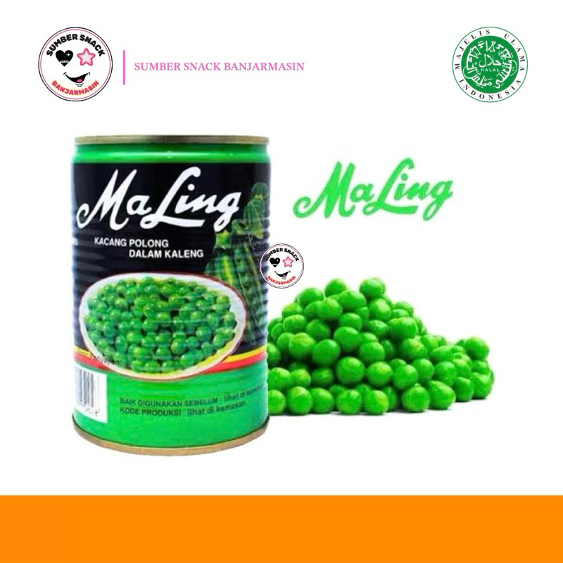 

Ma Ling Green Peas Kacang Polong Kaleng (397g)