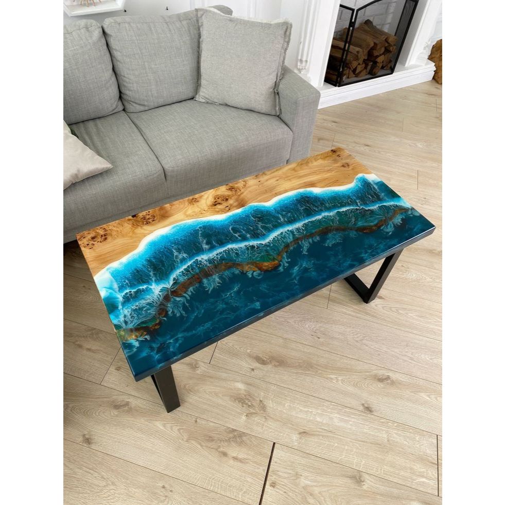 meja resin minimalis/meja ruang tamu/meja kayu kombinasi resin/meja resin/meja terbaru/meja kayu/mej