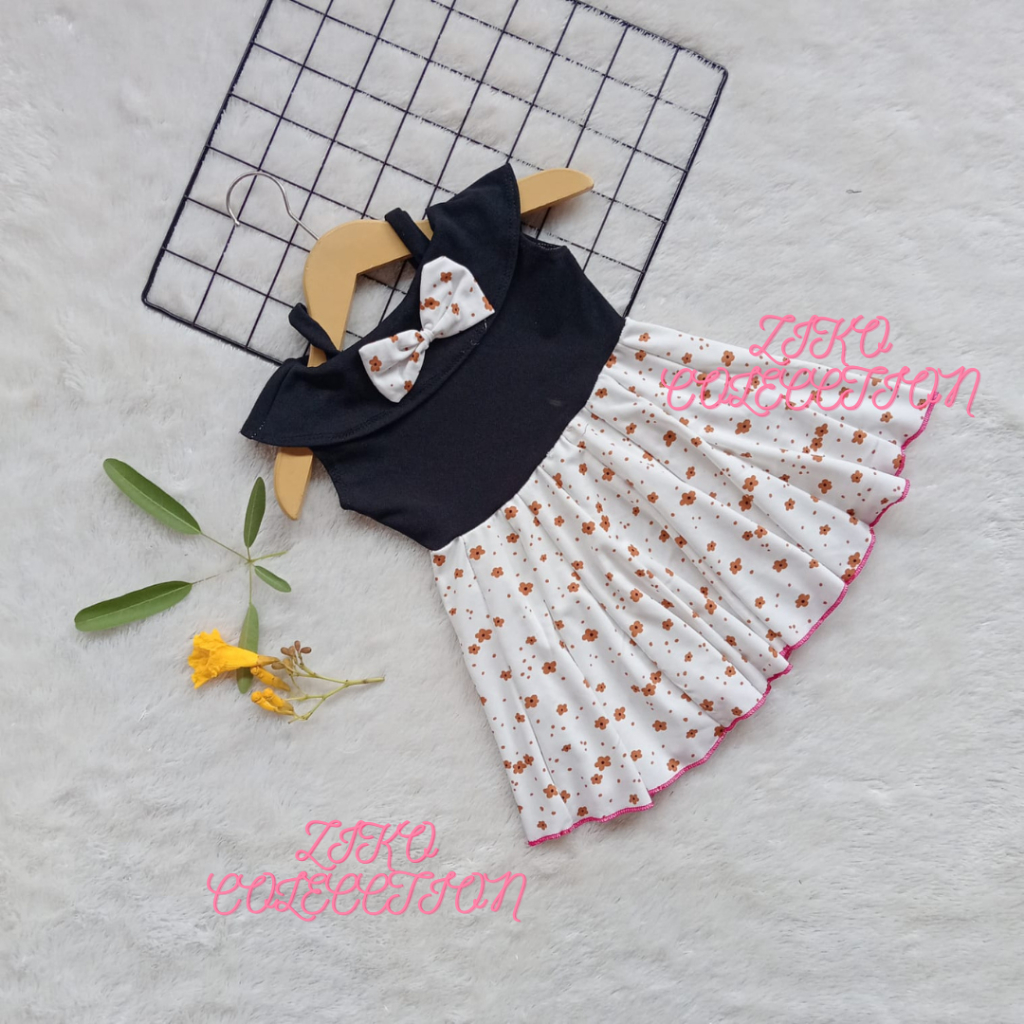 KEMBEN Dress Anak Perempuan Model Sabrina Tali Dua Baju Bayi Perempuan TERLARIS