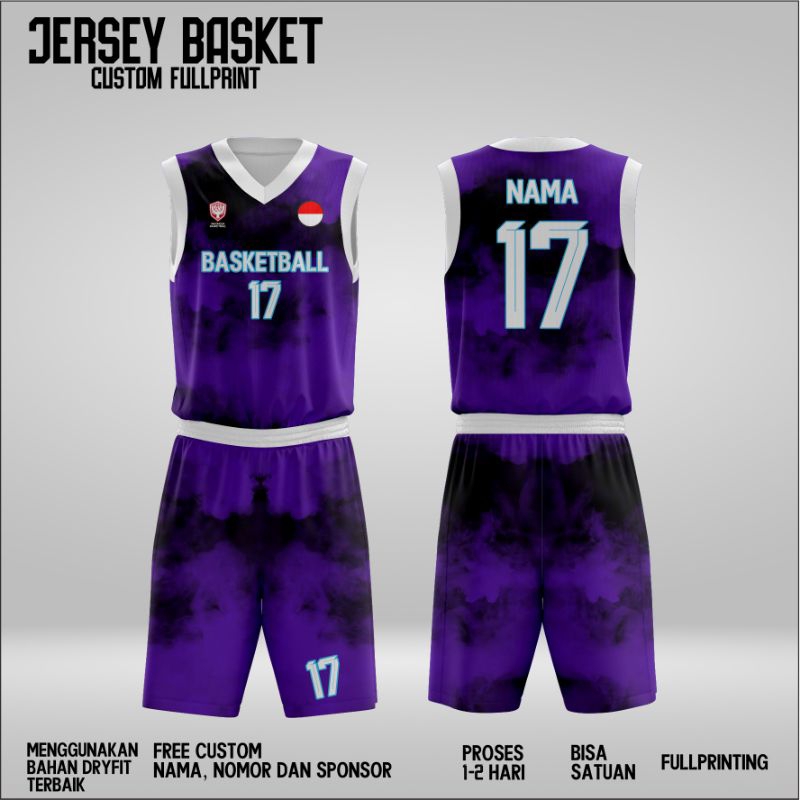 JERSEY BASKET CUSTOM FREE DESIGN FULL PRINTING