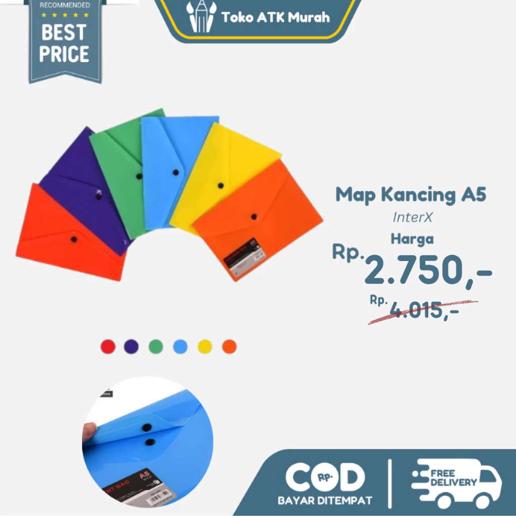 

Map Plastik Kancing A5 Inter X Folder