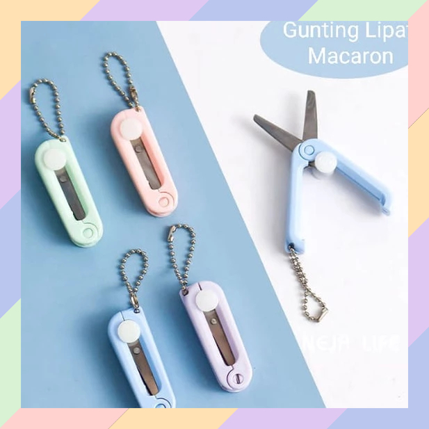 

SC73 Gunting Lipat MINI MACARON Pemotong Alat Potong Kertas Warna Tulis Lucu Sekolah Kantor Travel 36B0