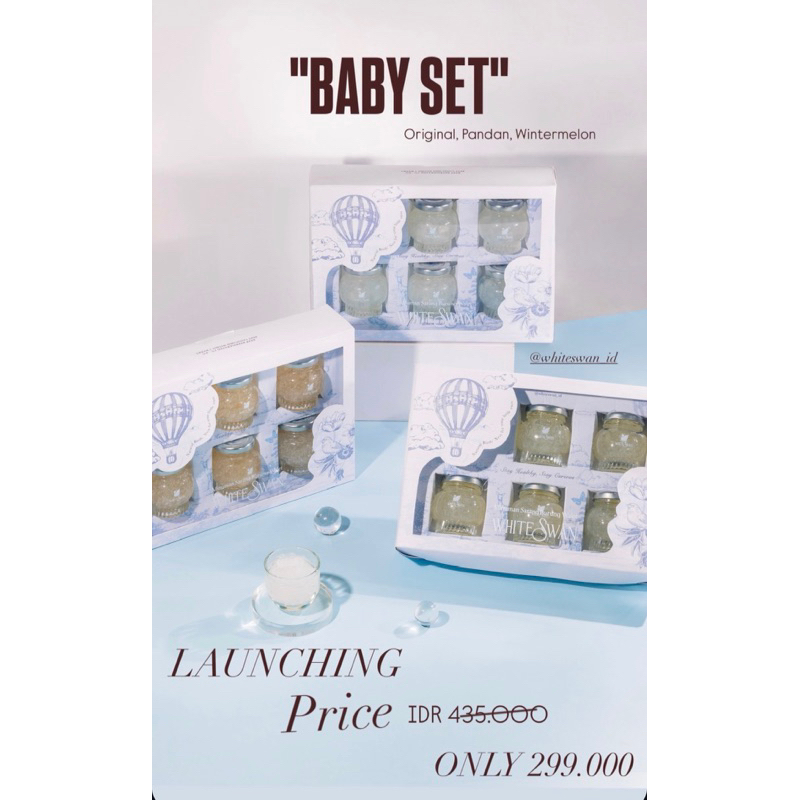 

White Swan bird nest baby set White Swan 1 box isi 5 botol size 50ml (1 box 1 variant rasa )