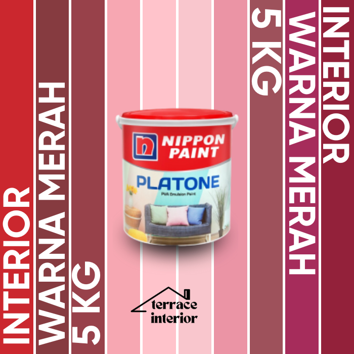 Cat Tembok Interior Nippon Paint Platone Warna Merah 5 KG