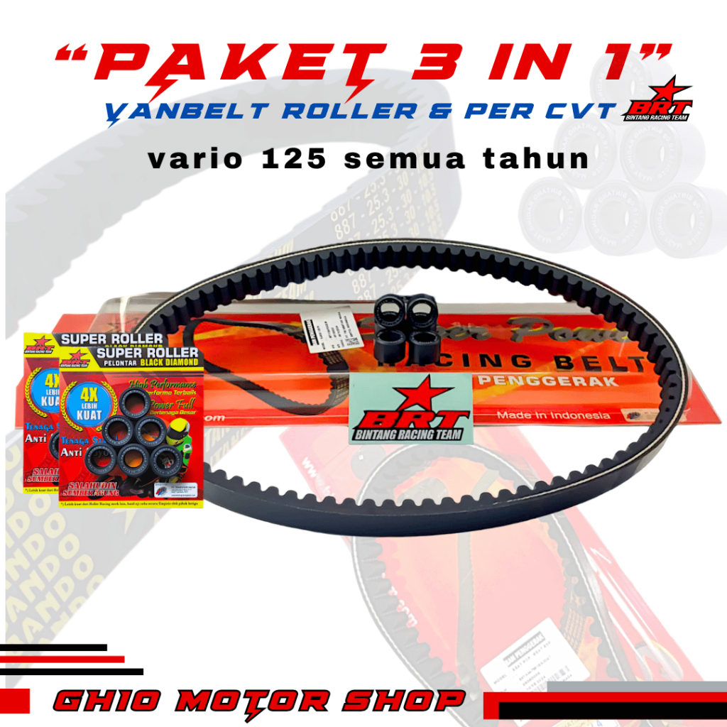 V Belt BRT Vanbelt BRT VARIO 125 & Vario 150 semua Tahun OLD & New /BOLHAM(KZR) VANBELT V BELT BRT V