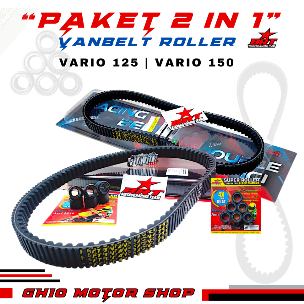 VBELT V BELT BRT VARIO 125 VARIO 150 VANBELT & ROLLER VANBELT SET ROLLER VARIO 125 OLD & NEW