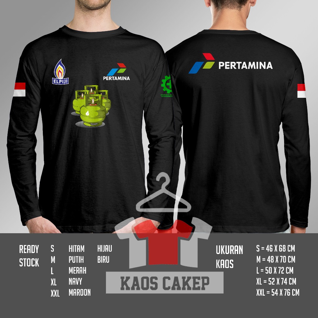 Kaos Elpiji Pertamina GAS ELPIJI BUMN PERTAMINA Db Perusahaan Lengan Panjang Baju Distro
