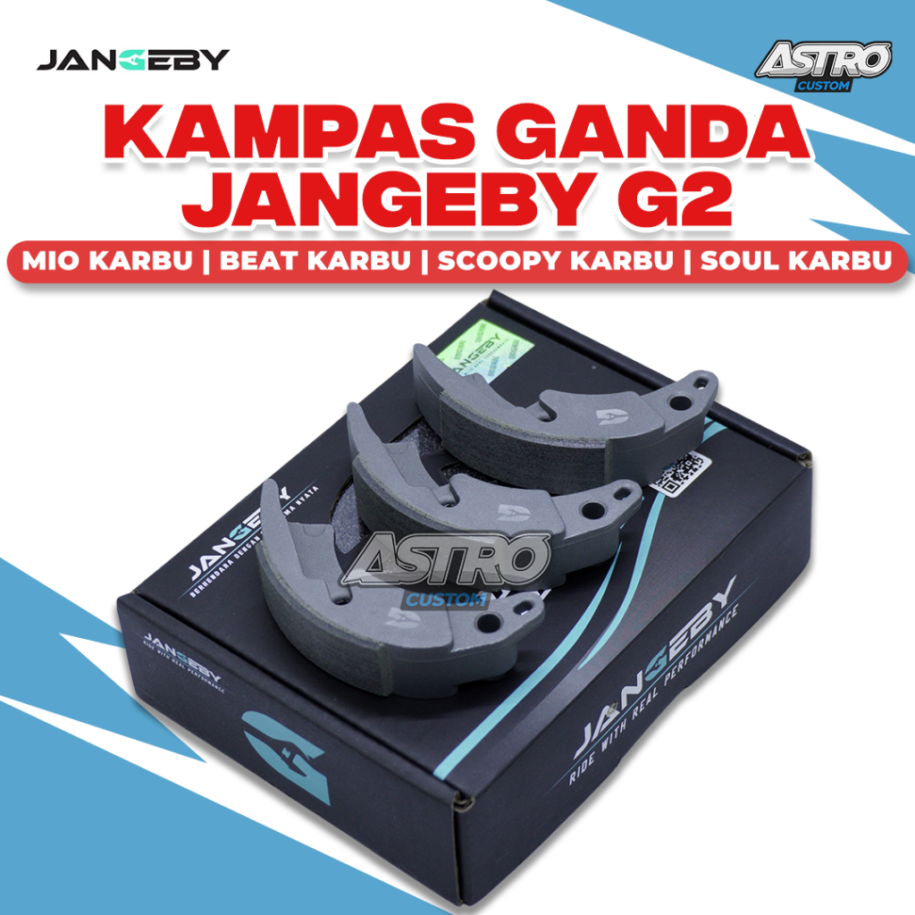 Kampas Ganda JANGEBY G2 Mio Sporty Smile Fino Soul Karbu Nouvo Beat Scoopy Karbu Karbon Upgrade CVT