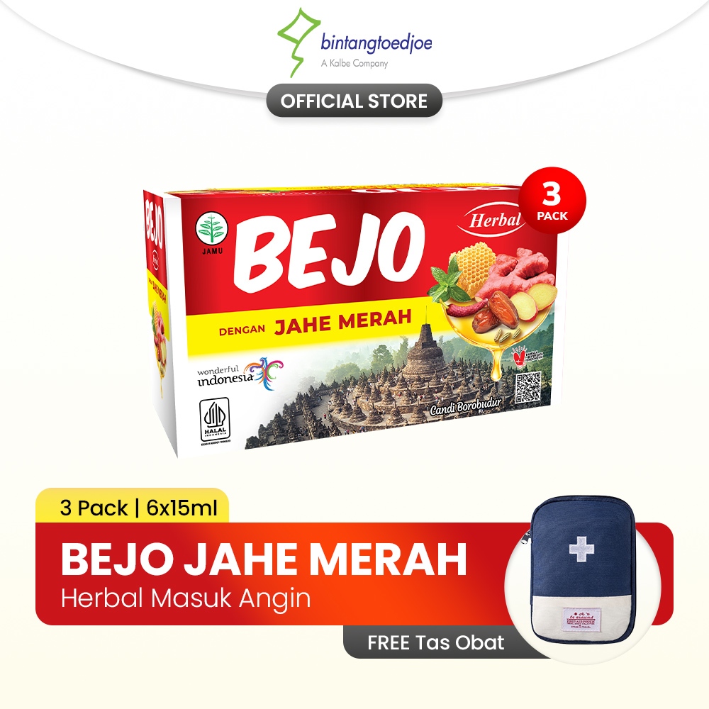 Bejo Jahe Merah Sachet 3 Pack (18 Sachet)